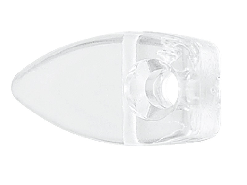 -Soporte para espejo de plástico transparente de forma ovalada 3/16 in - 291.09.402