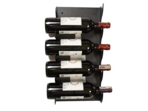 Vinera de pared para 5 botellas negro mate  8-1/4 in x 17-3/4 in - HSV001-00--