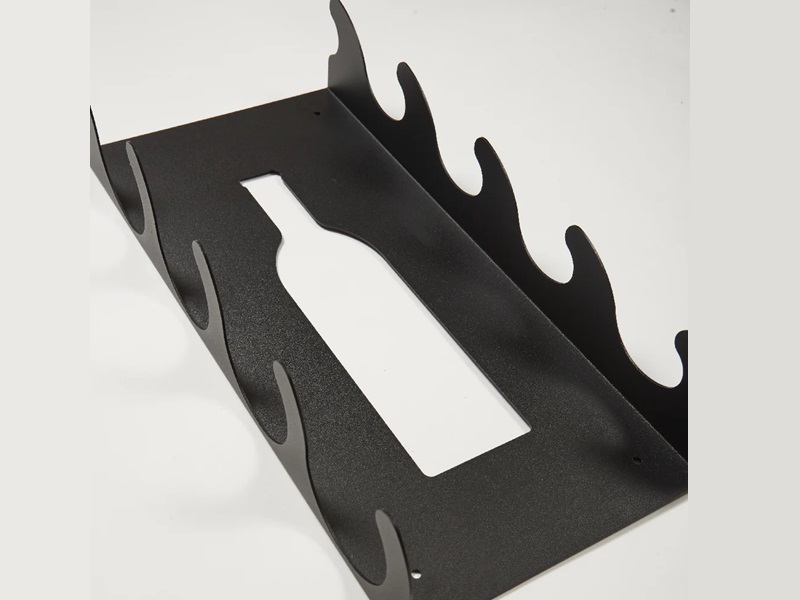 Vinera de pared para 5 botellas negro mate  8-1/4 in x 17-3/4 in - HSV001-00--