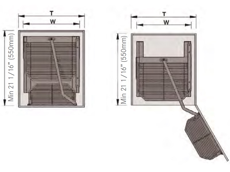 Alacena de 5 pisos con 10 canastas gris claro marca Imex - 202203 - 19 x 20 x 65-81 in