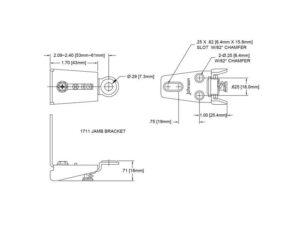 Esquinero Johnson #1711 jamb bracket