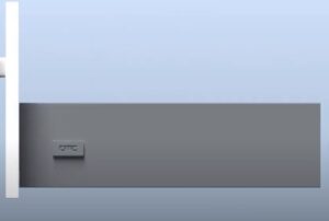 Corredera DTC metal box full extension push 18 in color gris antracita, 6.77 in alto - HT434504A11G