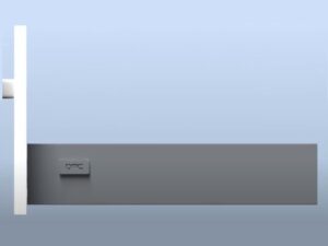 Corredera DTC metal box full extension push 20 in color gris antracita, 4.96 in alto - HT425004A11G