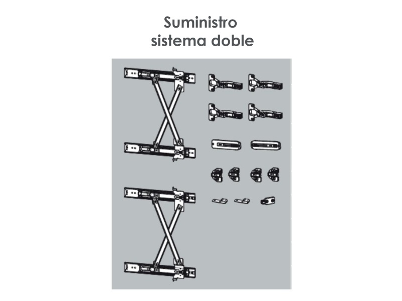 Sistema pocket door doble 20 in para puertas desde 32 in hasta 71 in - HRP02H-50