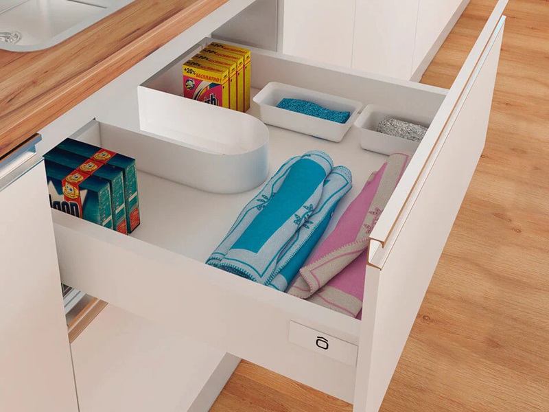 Accesorio en U gris para gaveta bajo fregadero o lavamanos (4.72 in de largo 2.67 in de alto 10.12 in de profundidad) - HSC130-02