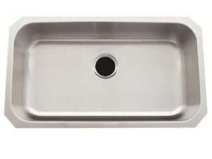 Fregadero undermount sencillo stainless steel garnde 31 in x 18 in x 9 in
