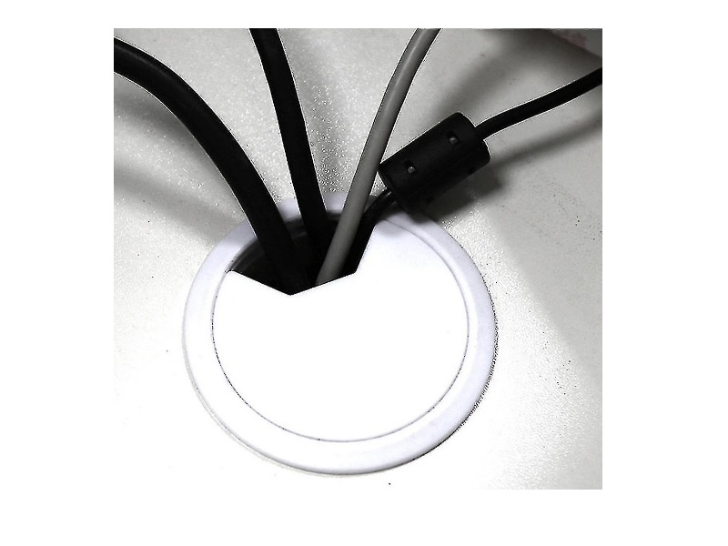 Pasacables decorativo (cable grommet) blanco 80 mm - 3-1/8 in - 429.99.744