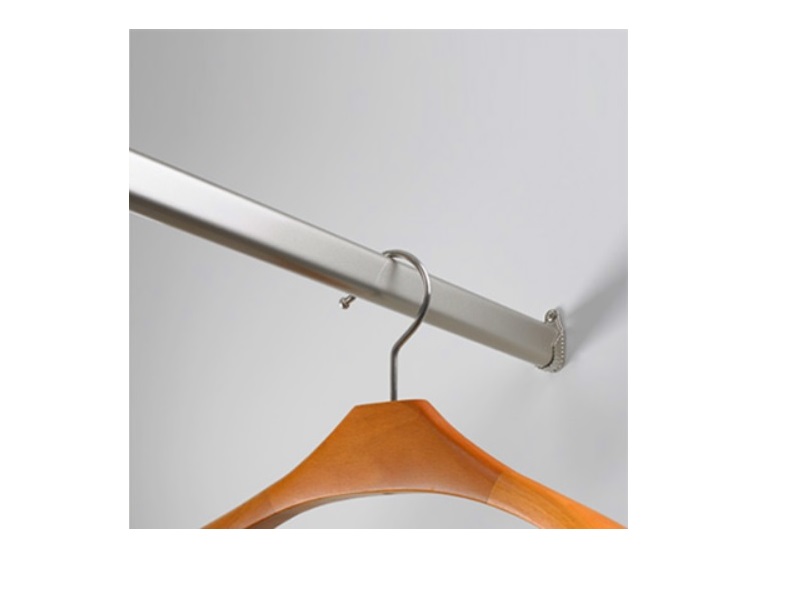 Soporte lateral para tubo de closet con tacos (dowels)