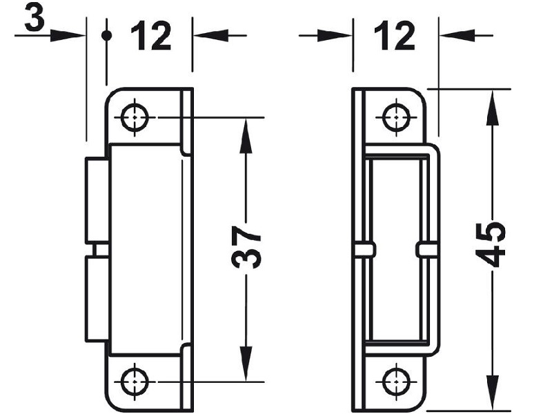 Pestillo magnético de acero, soporta hasta 5kg - 246.92.000