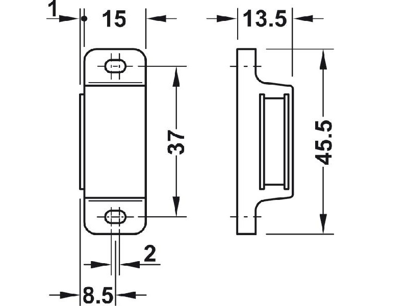 Pestillo magnético marrón, soporta 4-5kg - 246.29.105