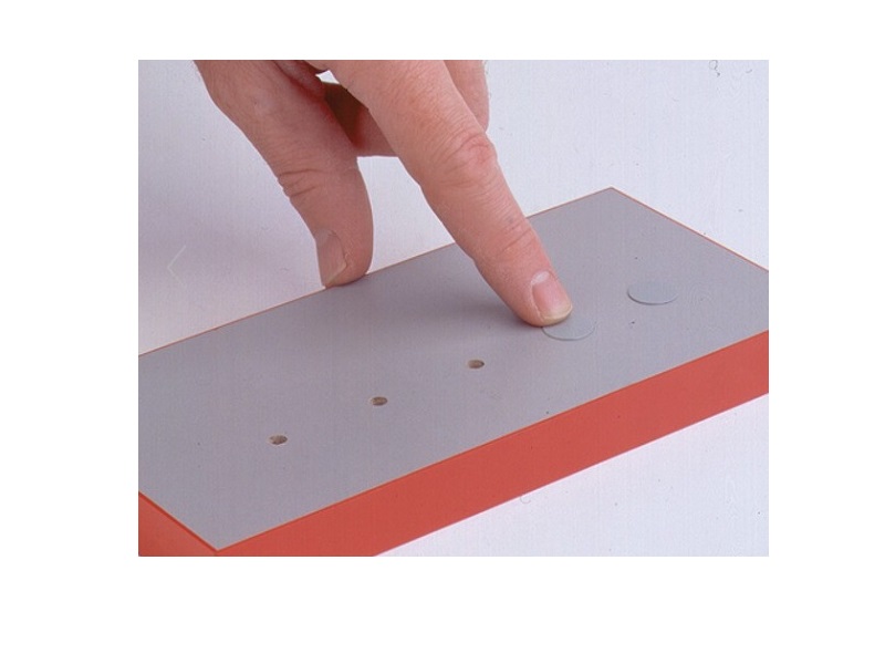 Cubre tornillos adhesivo Fastcap Peel & Stick, PVC, 14mm, Folkstone Gray - 045.23.500