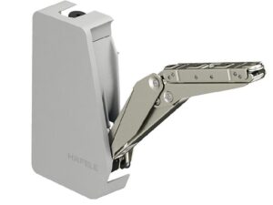 Hafele Free Flap 1.7 model B, con cierre lento (soft close), de acero niquelado de plástico gris - 372.91.321