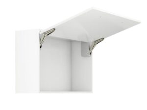 Hafele Free Flap 1.7 model C, con cierre lento (soft close), de acero niquelado de plástico gris - 372.91.322