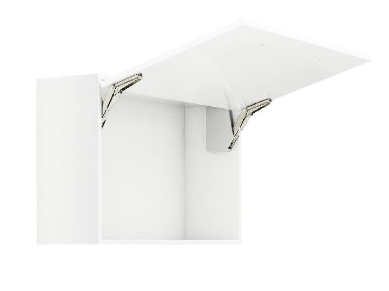 Hafele Free Flap 3.15 model F, con cierre lento (soft close), de acero niquelado de plástico gris - 372.91.332