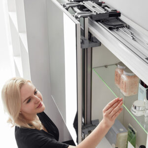 Sistema de puertas corredizas coplanar para closets Trebol - HEC080 - 68 in de largo hasta 39-3/8 in de alto - T802A-1750