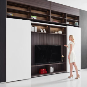 Sistema de puertas corredizas coplanar para closets Trebol - HEC081 - 94 in de largo, hasta 98-7/16 in de alto - T802A-2450