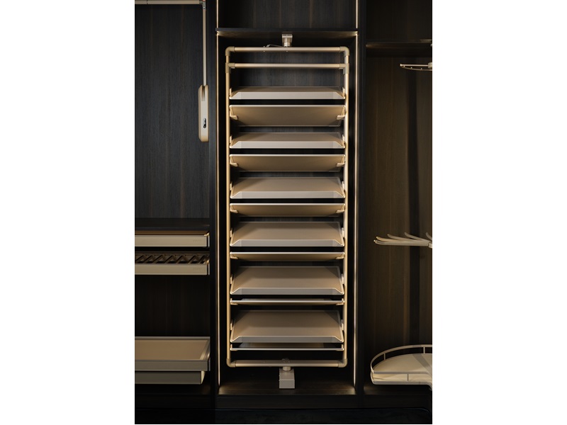 Organizador de zapatos para closet color champagne marca Trebol - HEO031 - 76-3/4 x 12-13/16 x (27-9/16 a 84)in