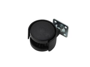 Rueda para muebles con freno color negro 50 mm - CAS-07-50-BLACK