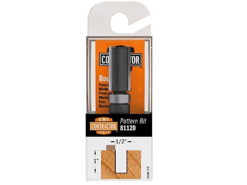 CMT 81120 Contractor Pattern Bit, 1/2-inch Diameter, 1/4-inch Shank