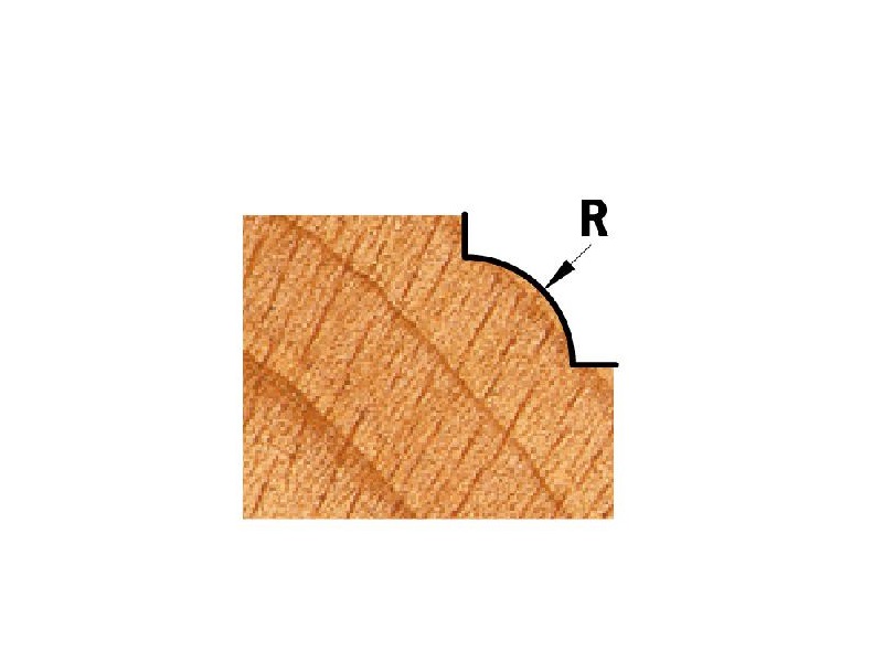 CMT 82706 Contractor Ovolo Bit, 1-inch Diameter, 1/4-inch Radius, 1/4-inch Shank