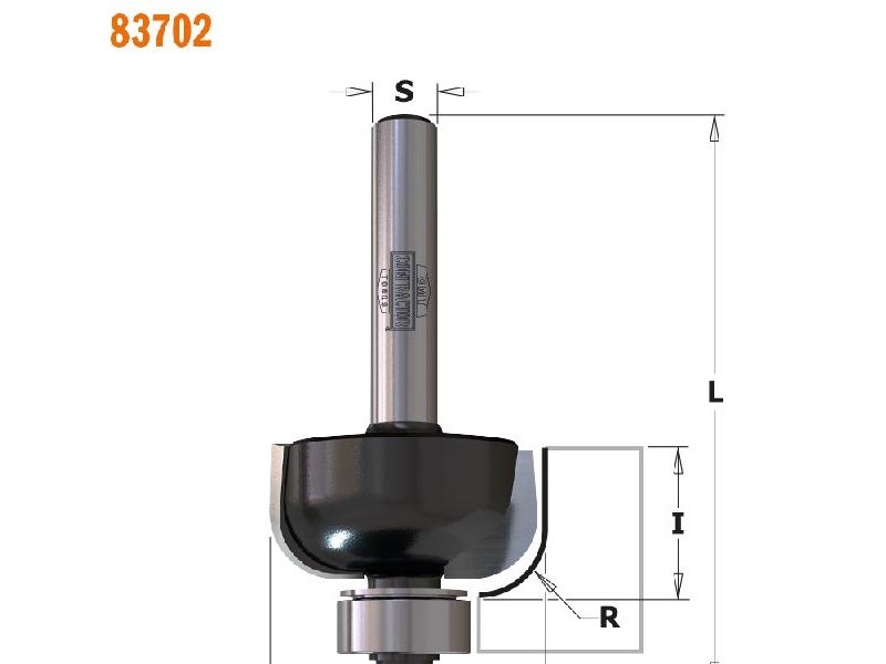 CMT 83702 Contractor Cove Bit, 1-inch Cutting Diameter, 1/4-inch Radius, 1/4-inch Shank