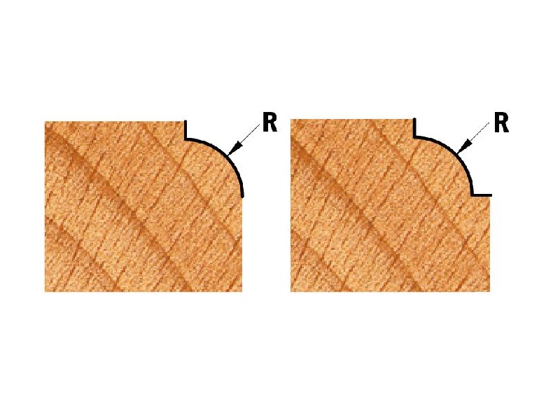 CMT 83804 Contractor Roundover & Beading Bit, 1-inch Diameter, 1/4-inch Radius, 1/4-inch Shank