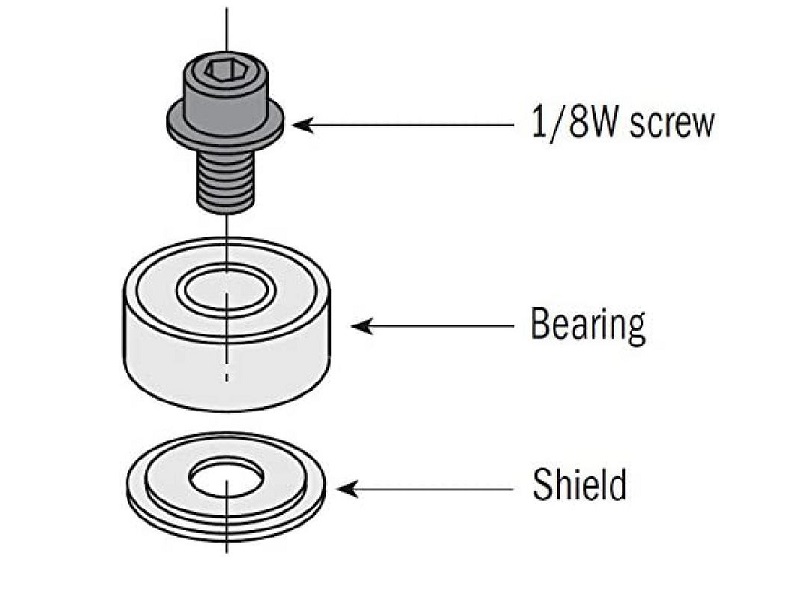 CMT 791.003.00 Bearing, 3/8-Inch Diameter, 3/20-Inch Smaller Diameter