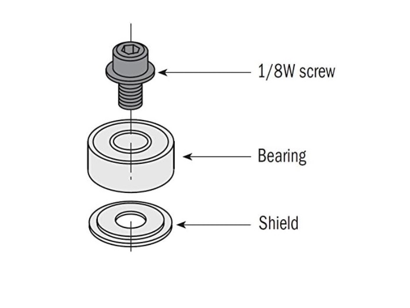 CMT 791.009.00 Bearing, 5/8-Inch Diameter, 1/4-Inch Smaller Diameter
