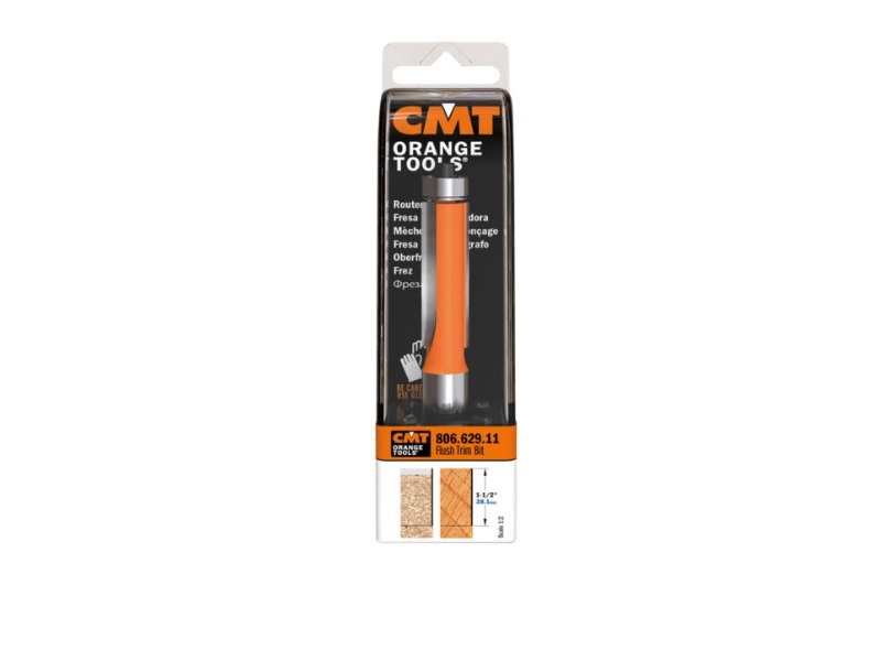 CMT 806.629.11 Flush Trim bit, 1/2-Inch Shank, 1-1/2-Inch Cutting Length, Carbide-Tipped