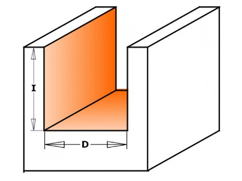 CMT 811.127.11 Straight Bit, 1/4-Inch Shank, 1/2-Inch Diameter, Carbide-Tipped
