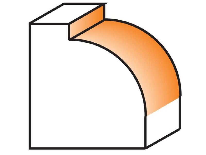 CMT 838.222.11 Roundover Bit, 1/4-Inch Shank, 3/16-Inch Radius, Carbide-Tipped