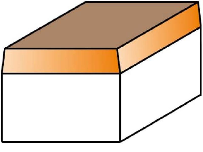 CMT 843.063.11 Trimmer Bit, 7° Cutting Angle, 1/4-Inch Shank