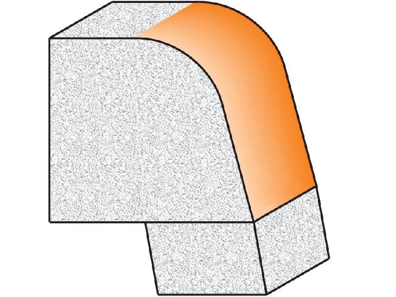 CMT 866.602.11 Solid Surface Rounding Over Bowl Router Bit W/Bearing, 2-Inch Diameter, 1/2-Inch Shank