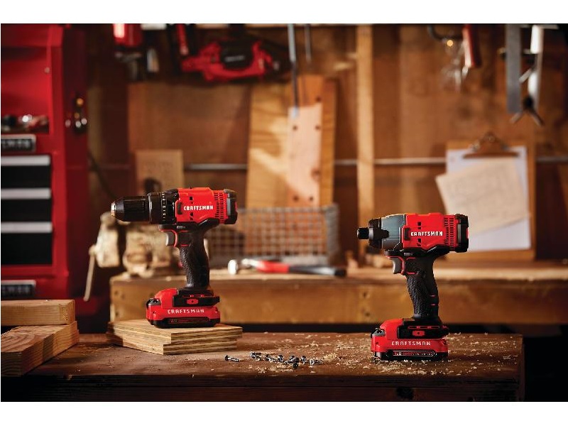 Kit de taladro/destornillador de impacto inalámbrico de 20V Craftsman - CMCK200C2