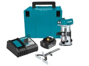 Juego Inicial de Router Compacto Inalámbrico LXT® Litio-Ion de 18V sin Escobillas (4.0Ah) Makita - XTR01M8J