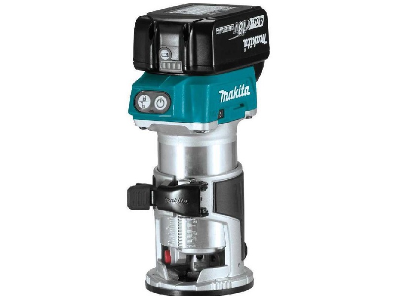 Juego Inicial de Router Compacto Inalámbrico LXT® Litio-Ion de 18V sin Escobillas (4.0Ah) Makita - XTR01M8J