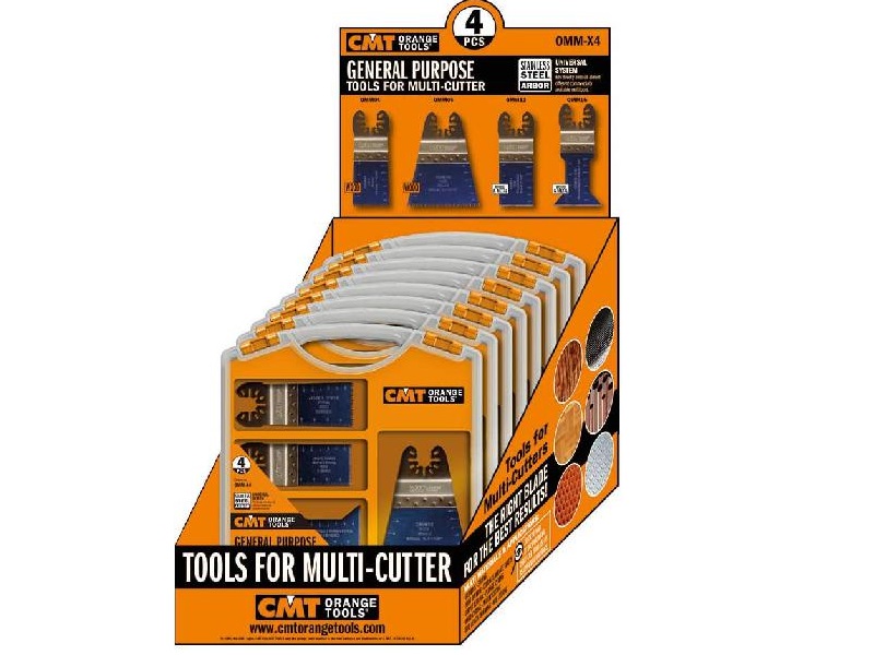 Kit multiusos de 4 piezas para multiherramienta oscilante CMT - OMM-X4