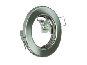 Base redonda dirigible empotrable para spotlight MR16 color aluminio marca AKSI - 125014