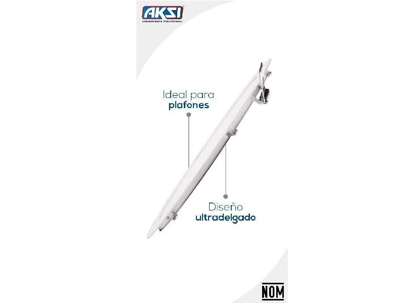 Lámpara empotrable circular LED, línea eco, 6W, luz blanca 6500K marca AKSI - 117914