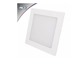 Lámpara empotrable cuadrada LED, línea eco, 12W, luz cálida 2700K marca AKSI - 117935