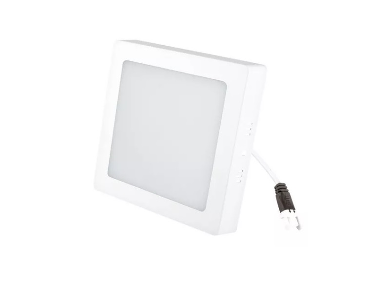 Lámpara sobrepuesta cuadrada LED, línea eco, 12W, luz blanca 6500K marca AKSI - 11974