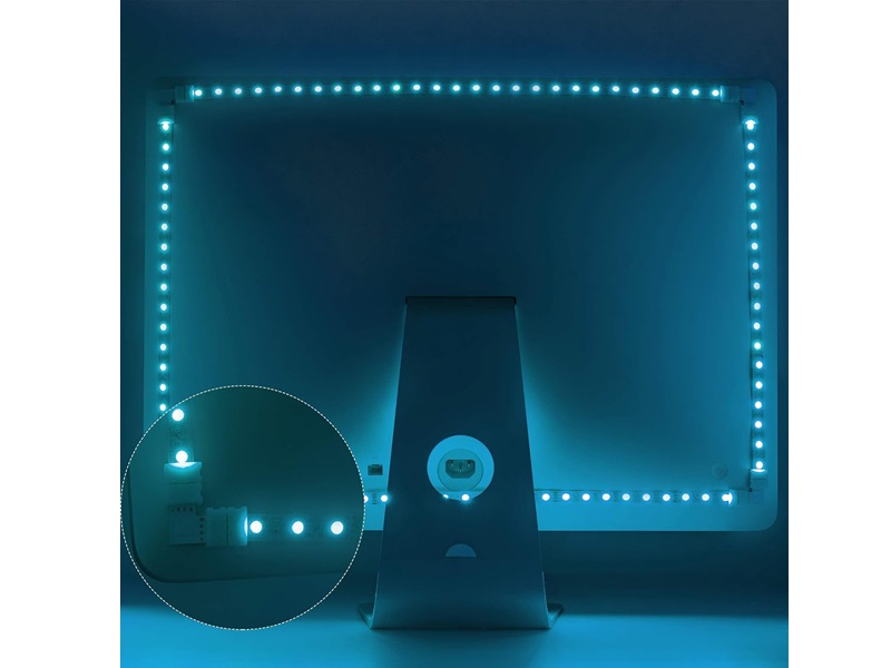 Conector en L (90°) para conectar conectores de 4 pines para tira LED RGB de 10mm