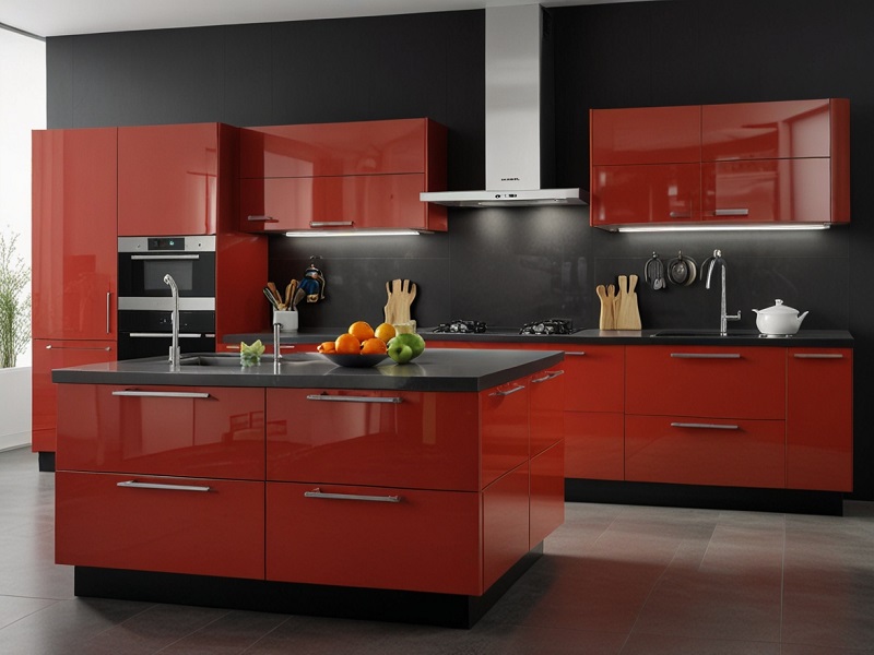 Laminado Greenlam 203-31 - Red - Brillo - 4x8 - No postformable - con film protector