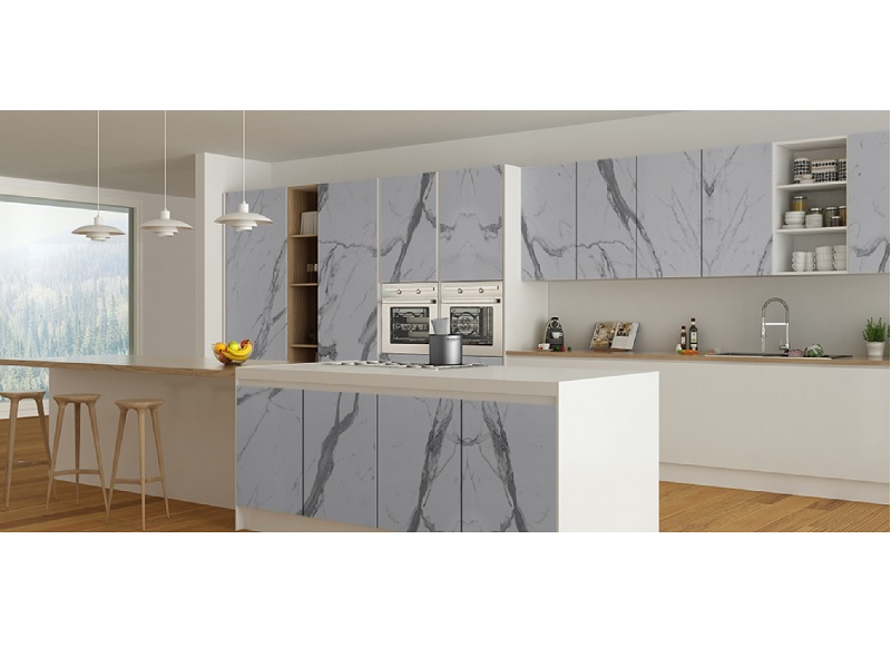 Laminado Greenlam para tope 5574-30 - Statuario - Mate - 30x12 - Postformable