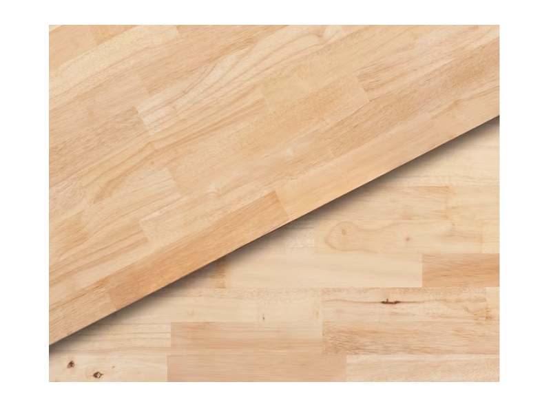 Butcher Block 1.5 in x 36 in x 120 in (3x10) rubber wood - maple