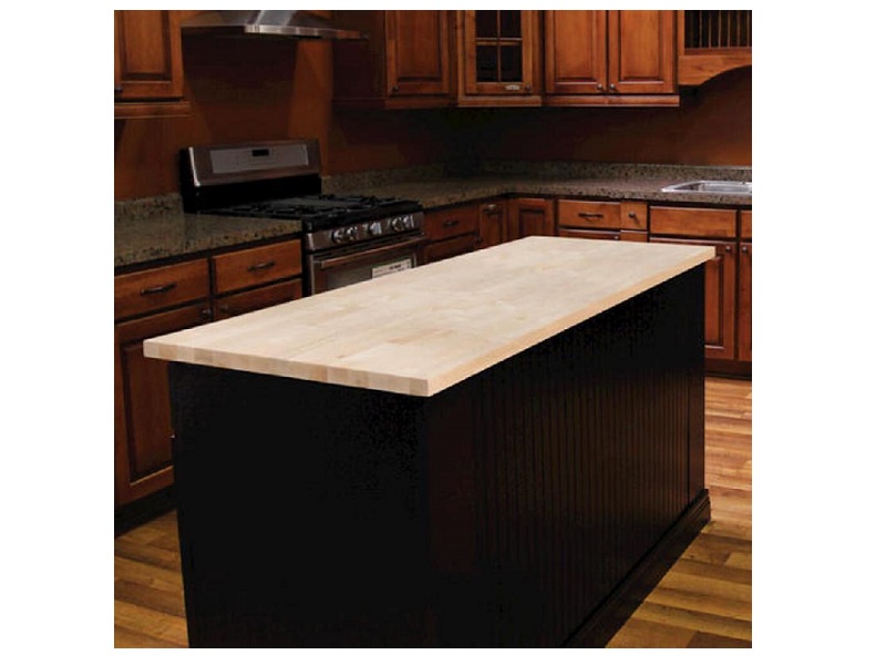 Butcher Block 1.5 in x 36 in x 120 in (3x10) rubber wood - maple