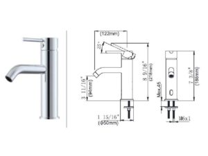 Mezcladora para lavamanos Naty Collection 61110A-BN