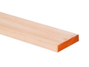 Madera de pino 1 in x 4 in x 12 ft bruta sin tratar