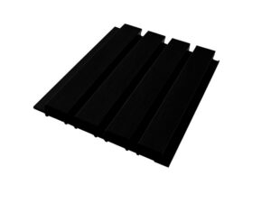 Panel WPC ranurado decorativo para interior y exterior color Black 1 in x 8-5/8 in x 9.5 ft