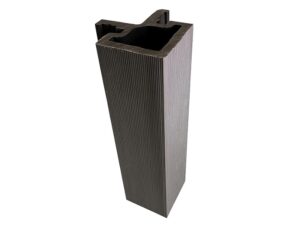 Esquinero exterior de continuación para panel WPC ranurado decorativo color Antique Wood (grisclaro) de 9.5 ft de largo